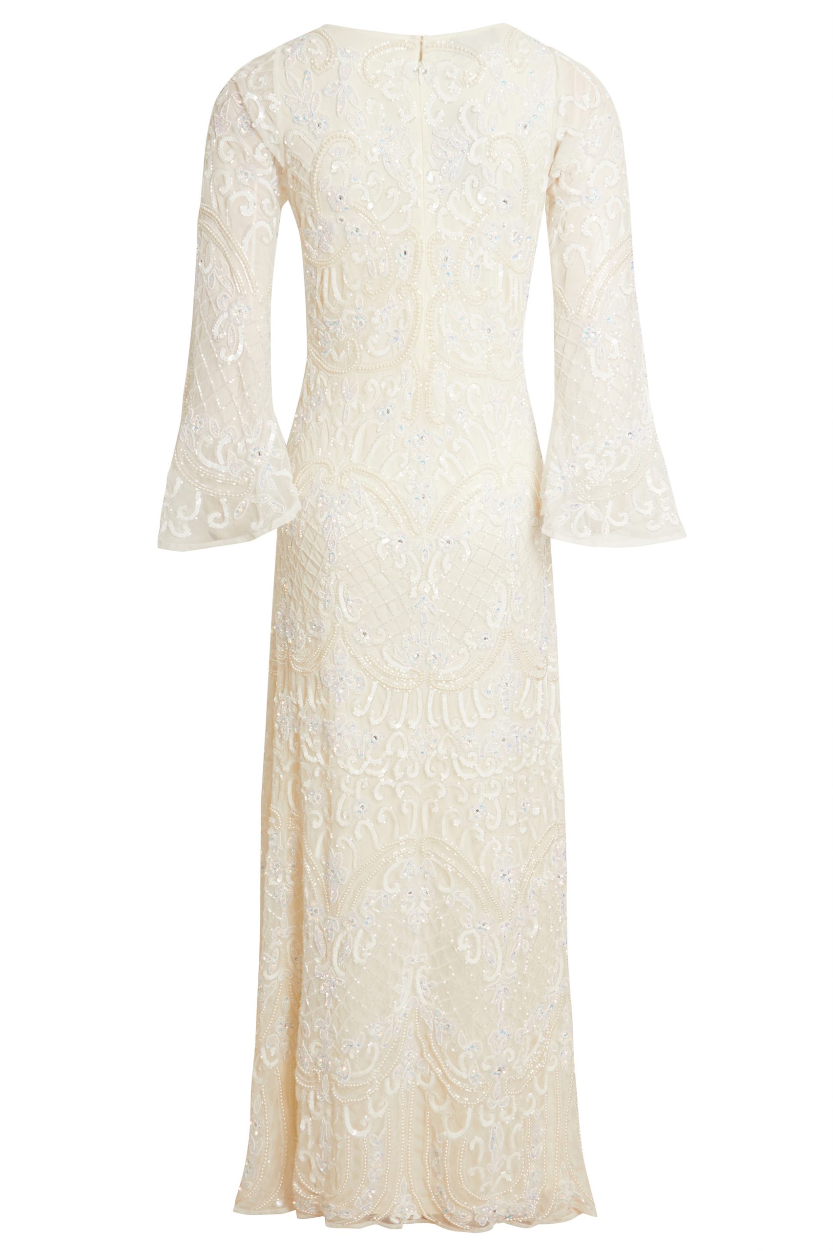 Beatrice - Trumpet Sleeve Modest 1920s Wedding Dress | Jywal London