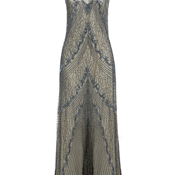 Susan - Halter-Neck Embellished 1920s Evening Maxi Dress | Jywal