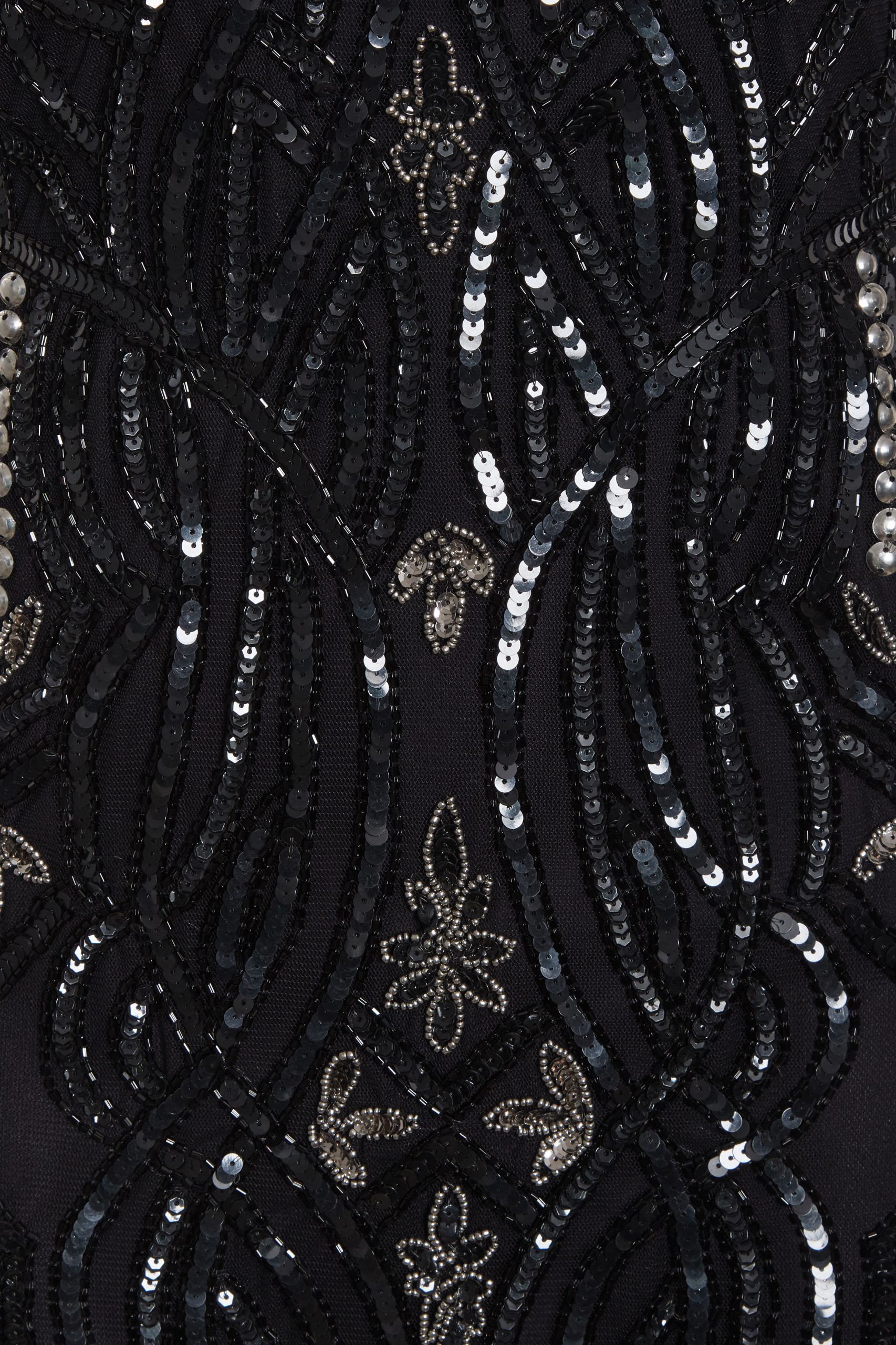 Clara - Black Sleeveless Gatsby 1920s Evening Dress | Jywal London