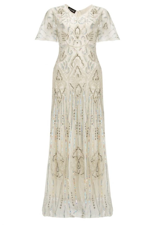 Isabella - Off White Embellished 1920's Gatsby Wedding Guest Dress ...